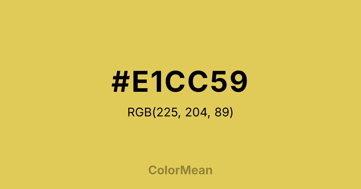#E1CC59 color swatch