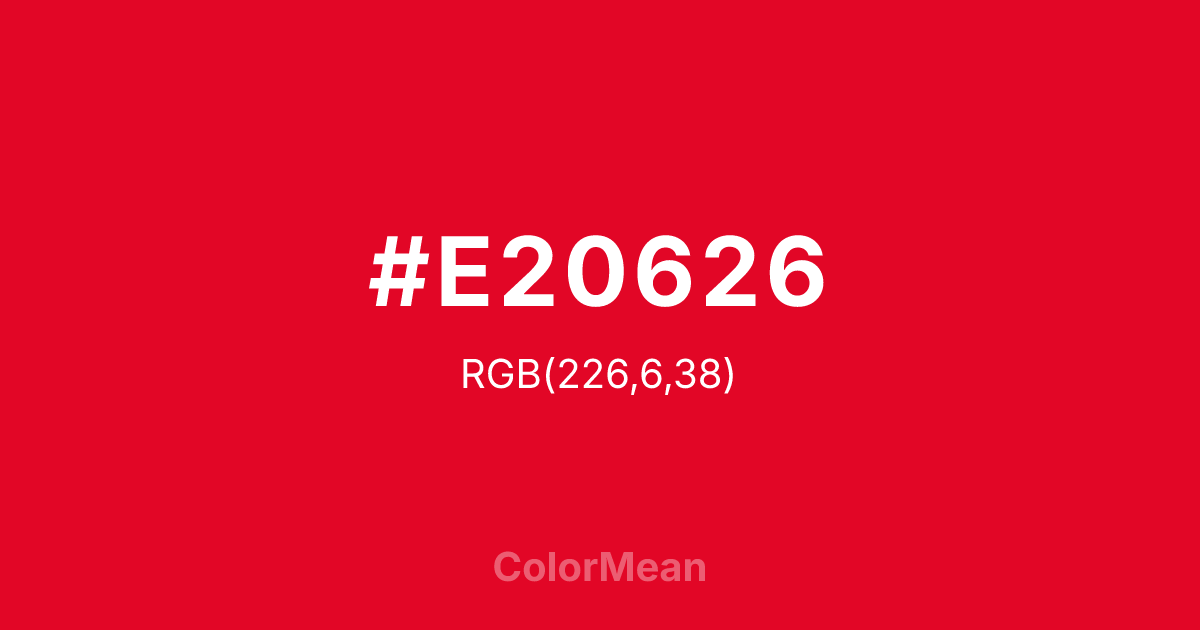 #E20626 color swatch