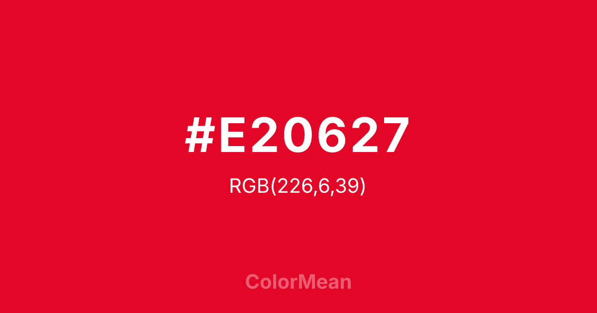 #E20627 color swatch