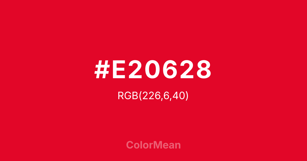 #E20628 color swatch