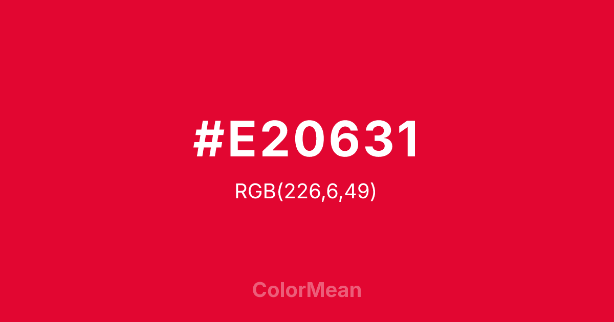 #E20631 color swatch