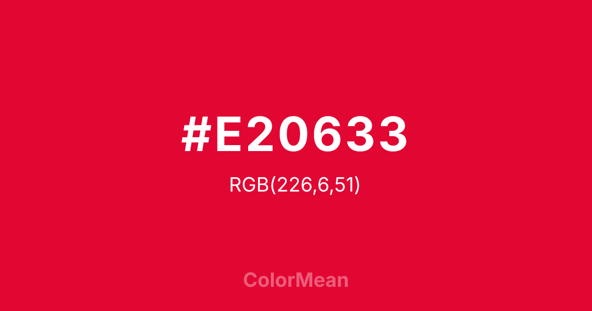 #E20633 color swatch