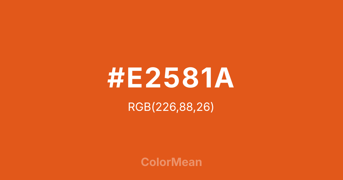 #E2581A color swatch