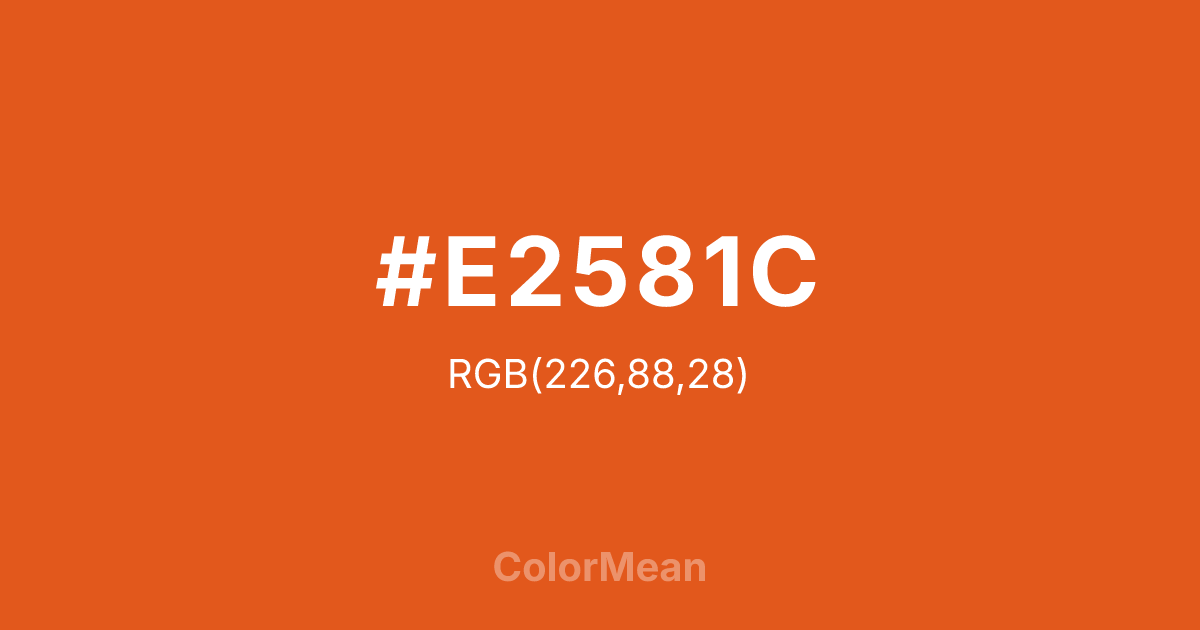 #E2581C color swatch