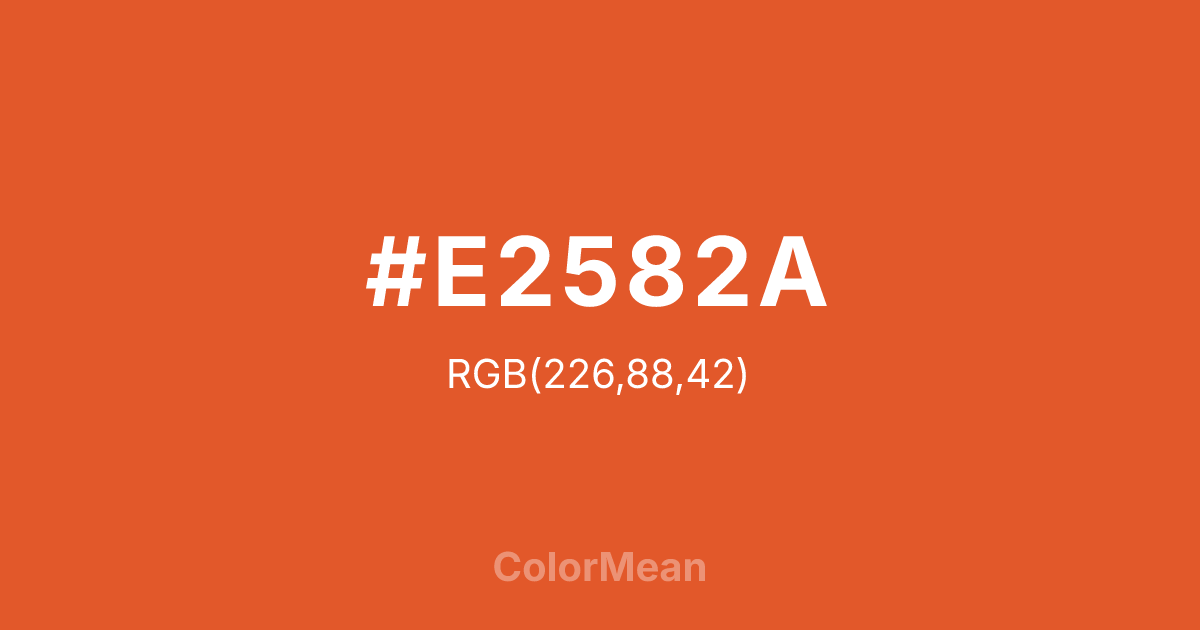 #E2582A color swatch