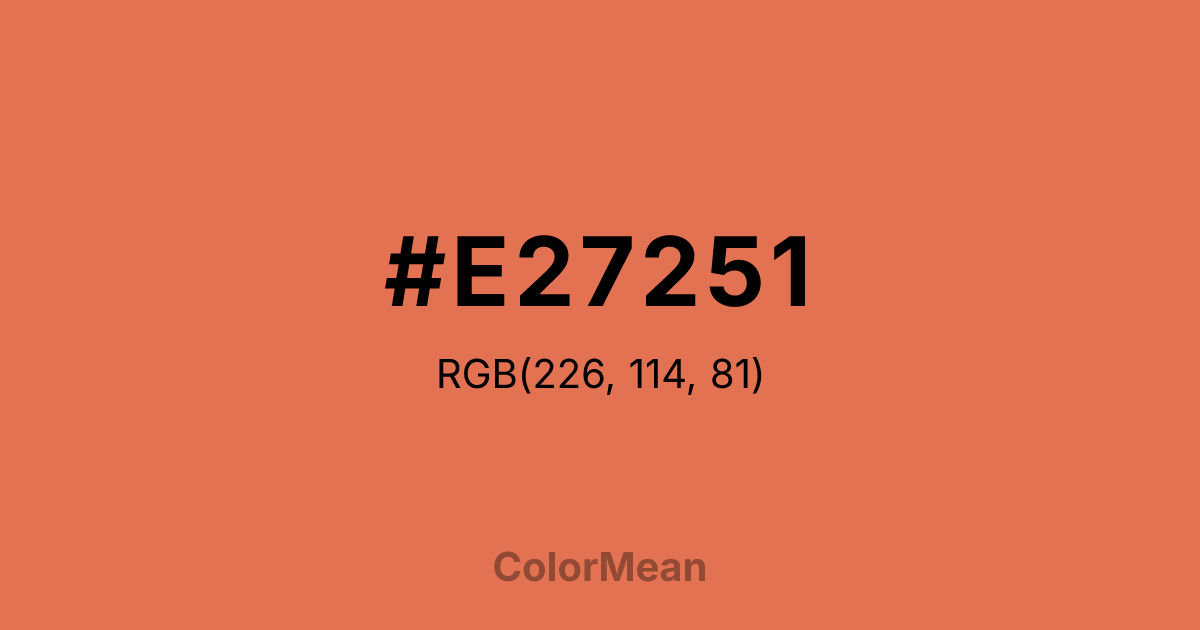#E27251 color swatch