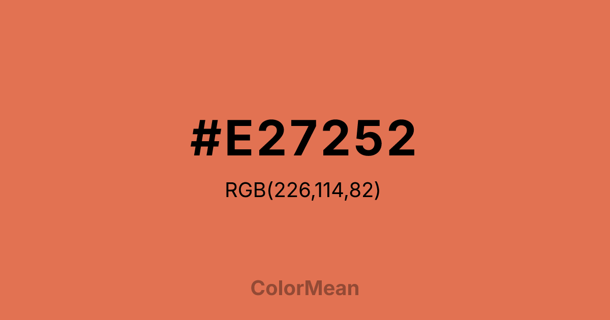 #E27252 color swatch