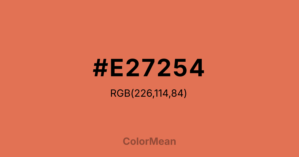 #E27254 color swatch