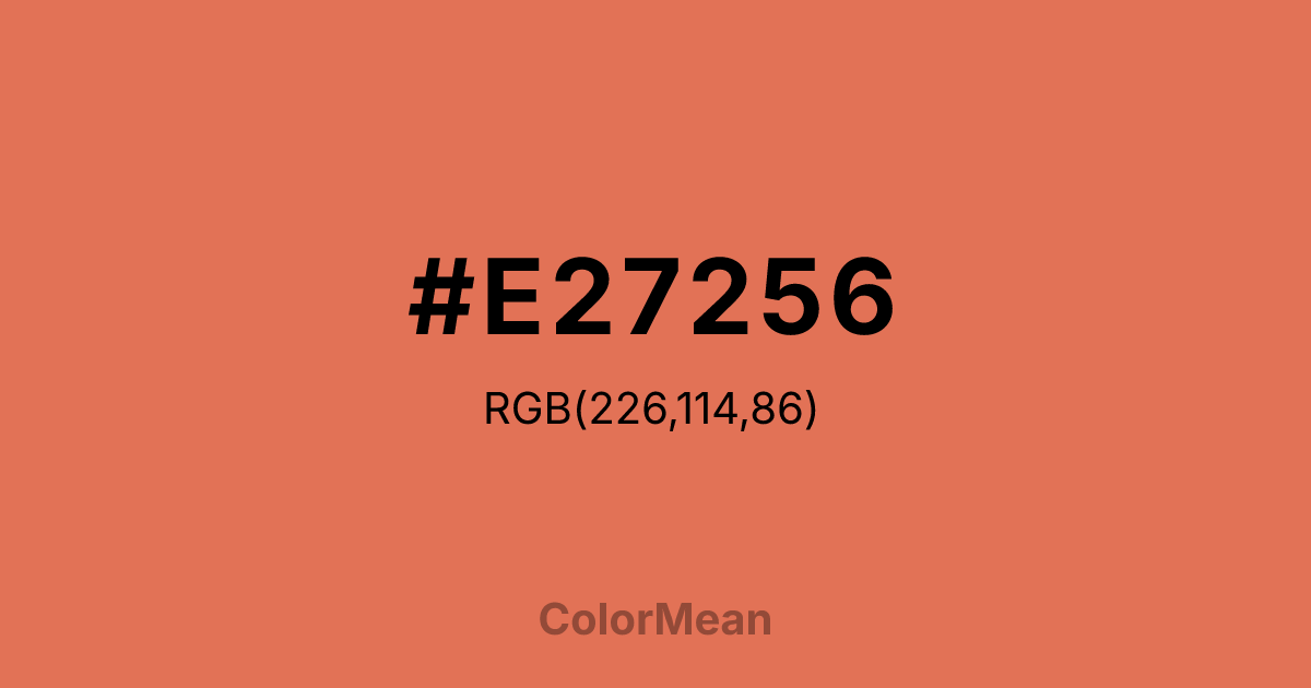 #E27256 color swatch