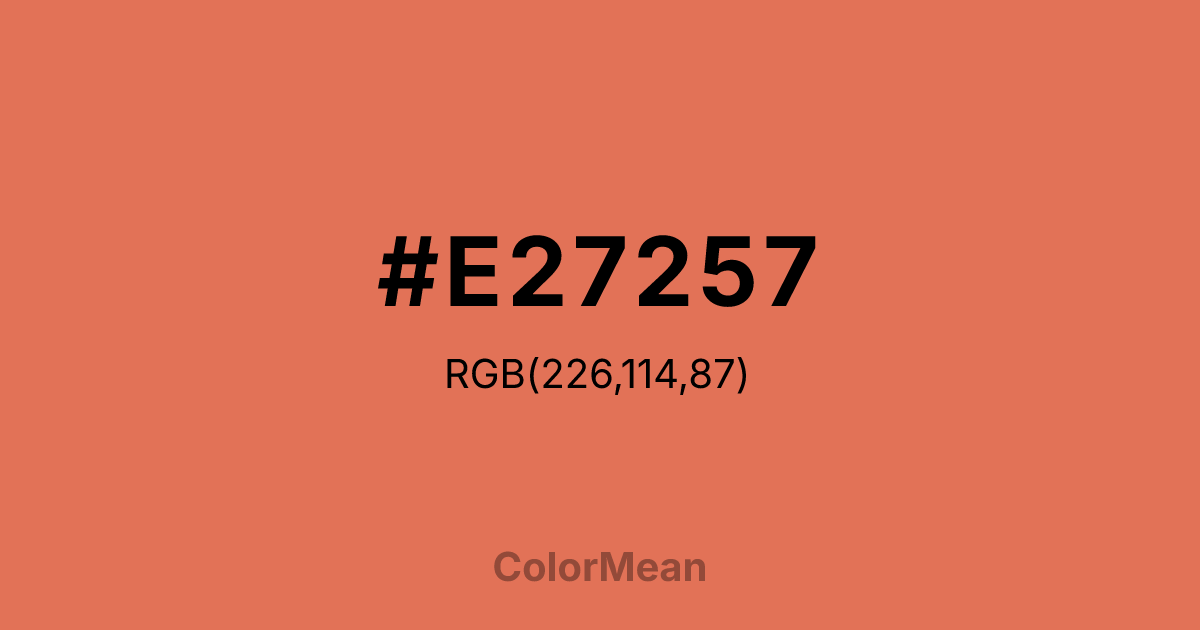 #E27257 color swatch