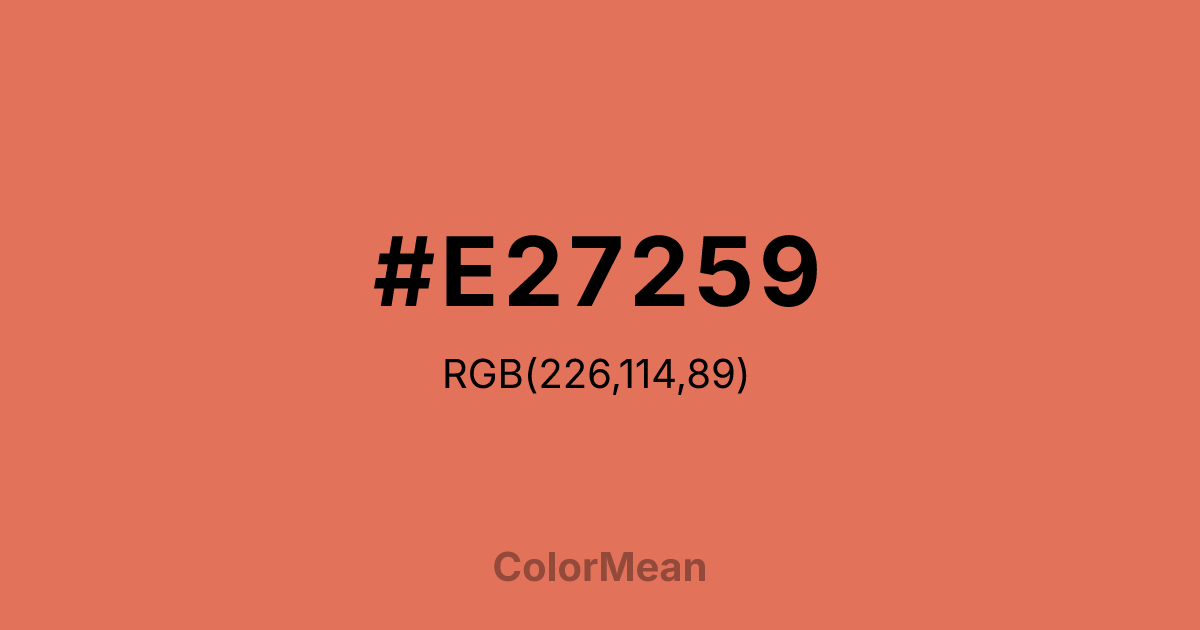 #E27259 color swatch