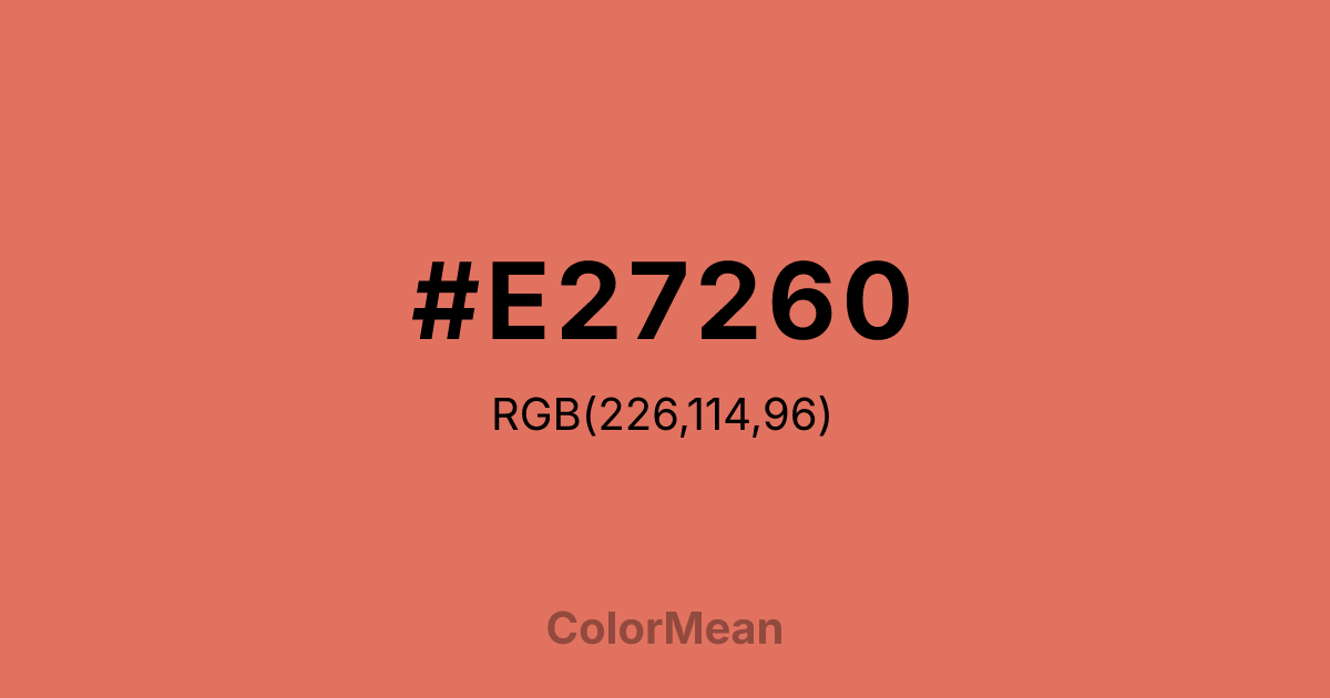 #E27260 color swatch