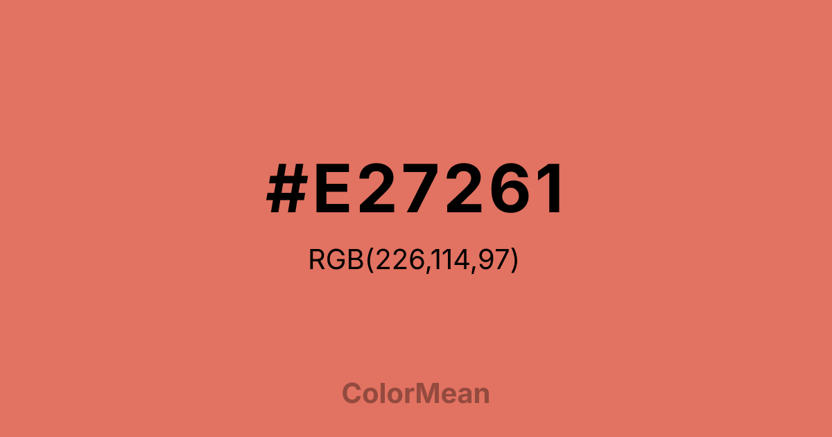 #E27261 color swatch