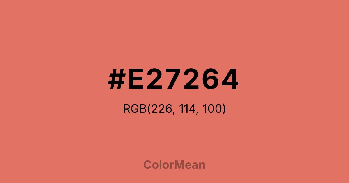 #E27264 color swatch