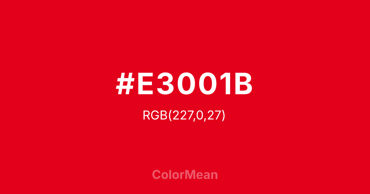#E3001B color swatch