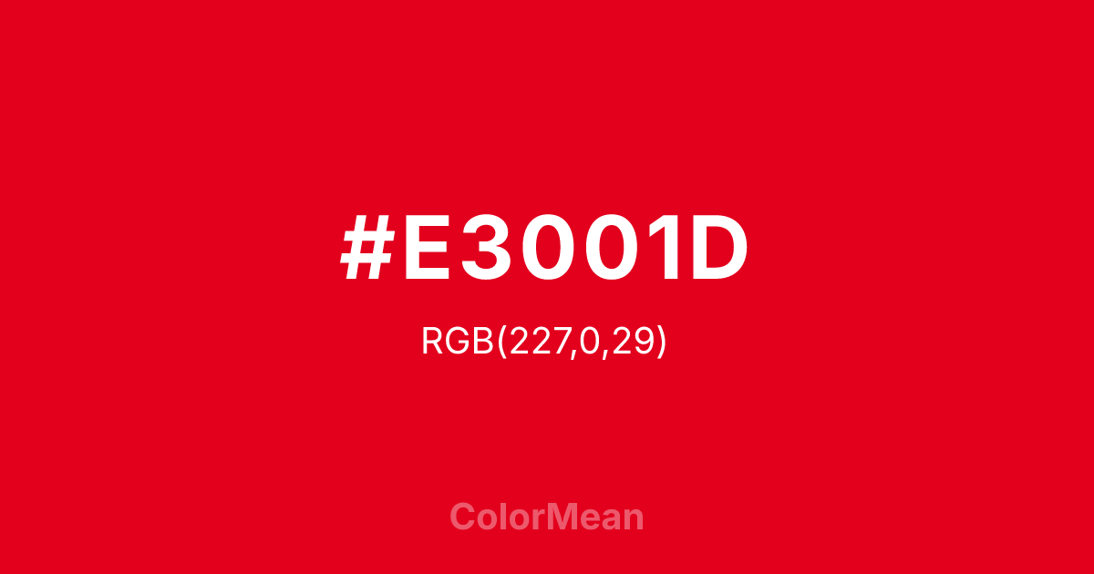 #E3001D color swatch