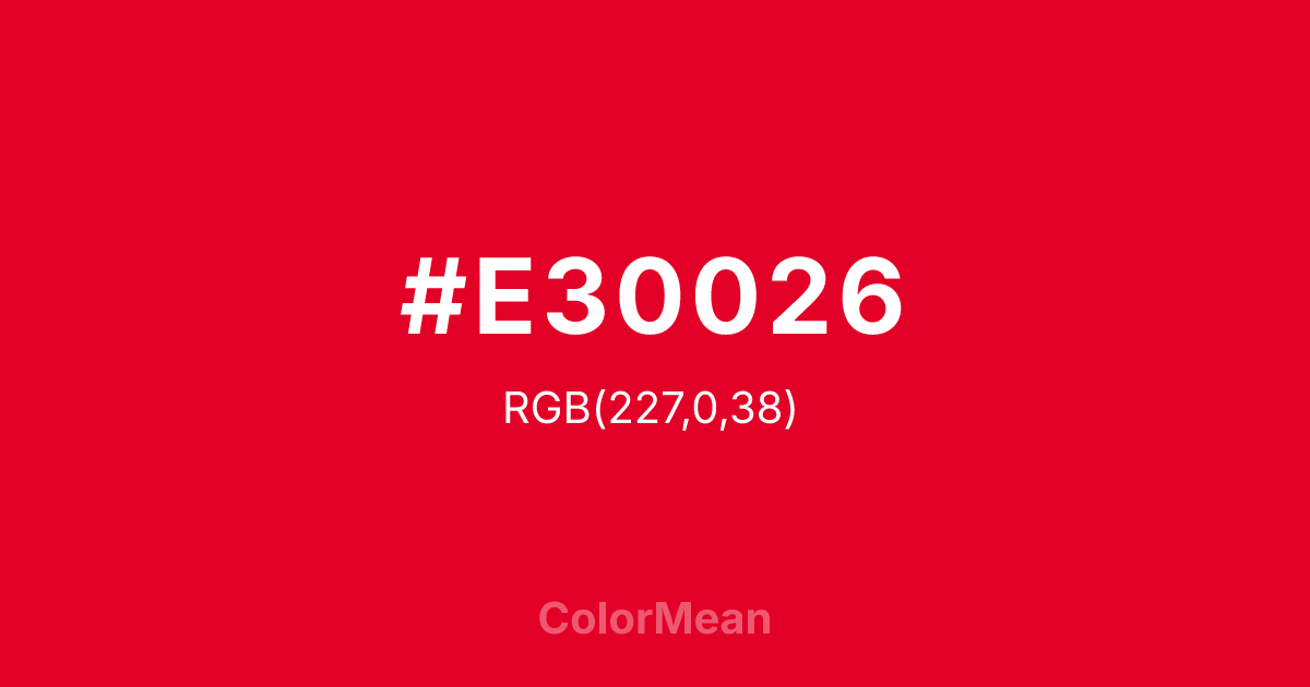 #E30026 color swatch