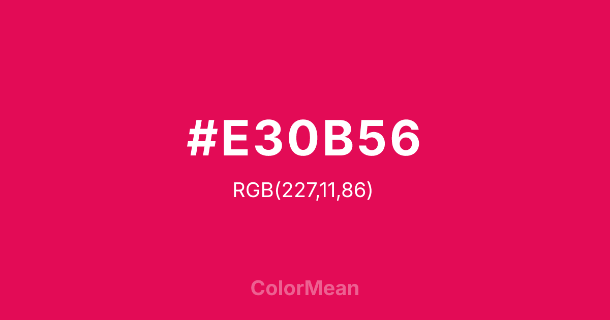 #E30B56 color swatch