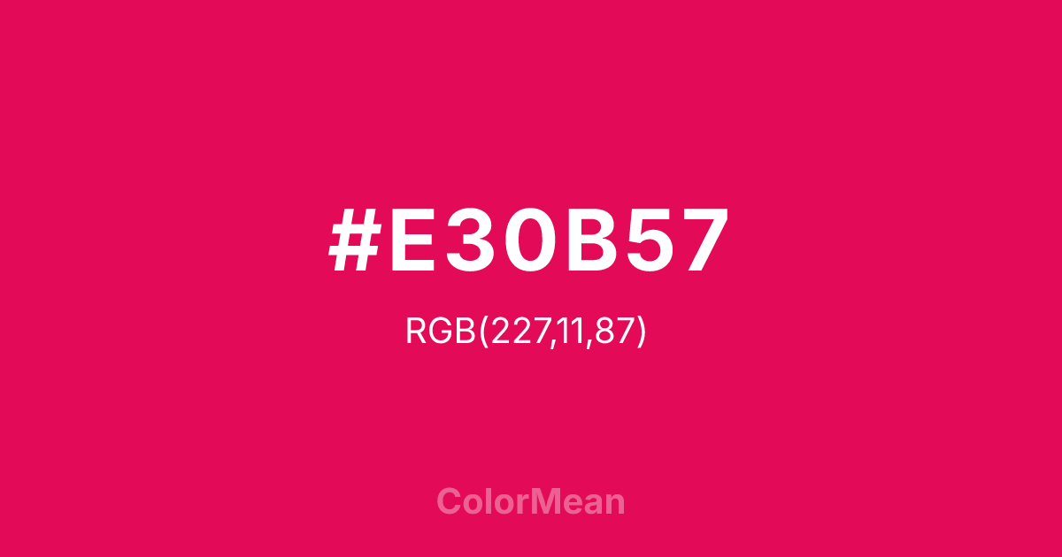#E30B57 color swatch