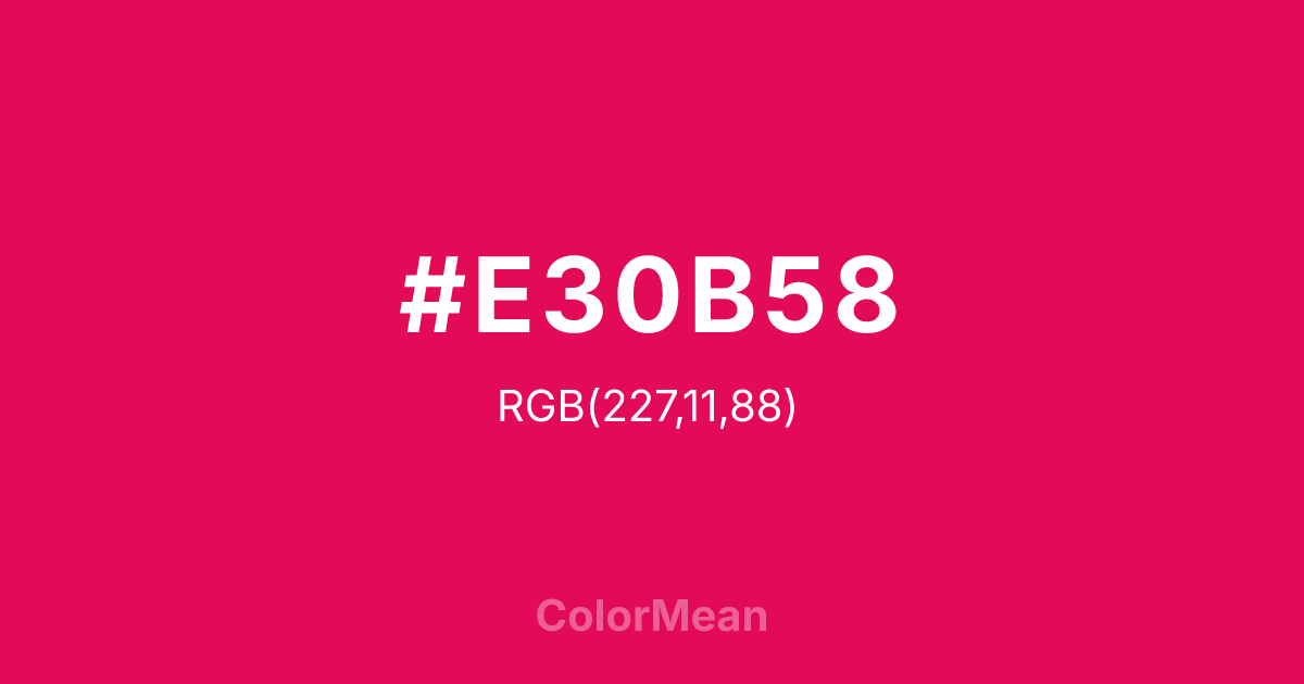#E30B58 color swatch