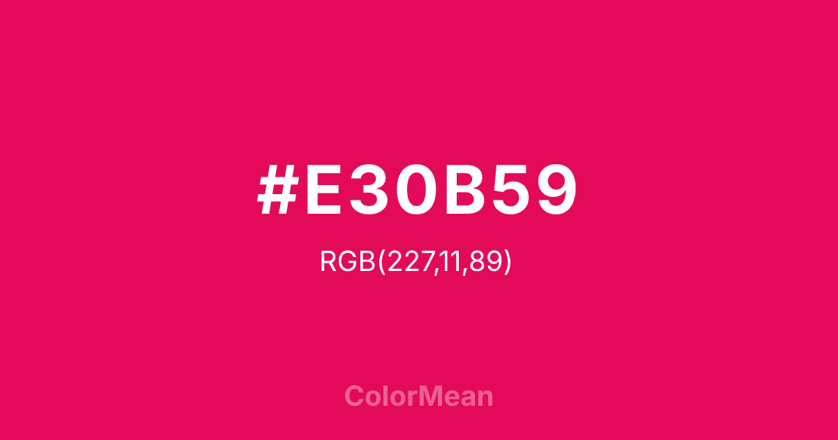#E30B59 color swatch