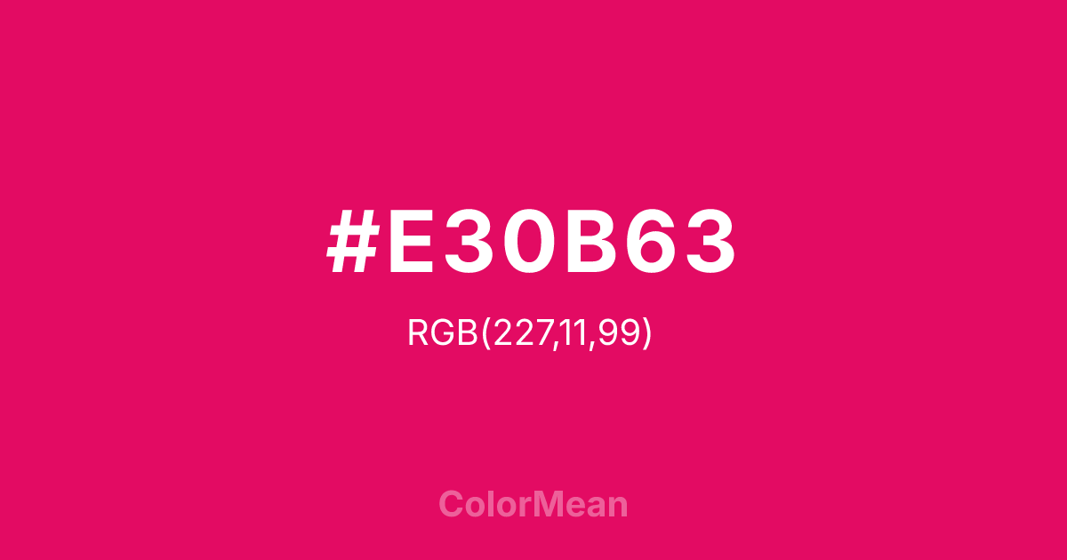 #E30B63 color swatch