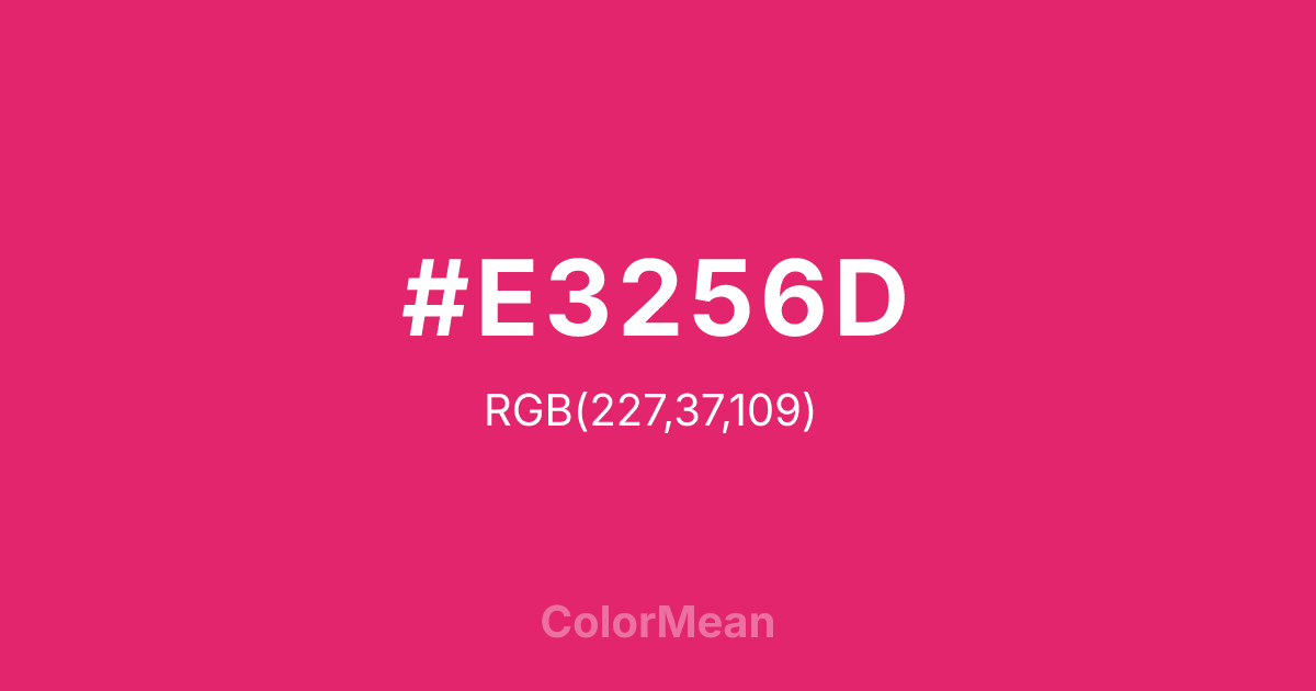 #E3256D color swatch