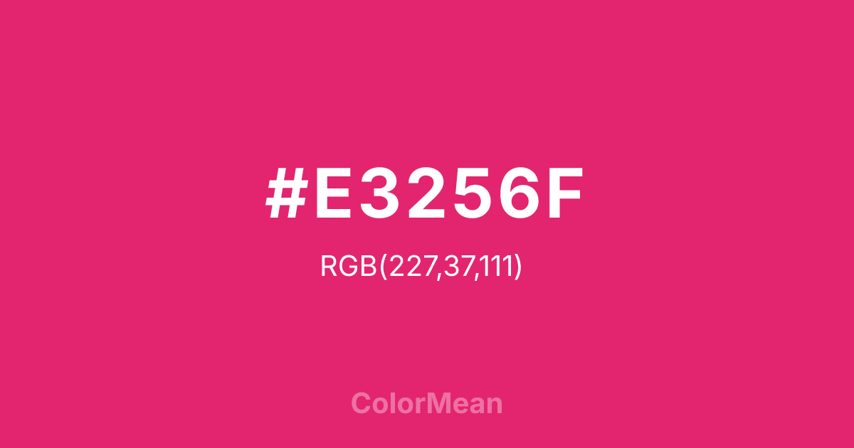 #E3256F color swatch