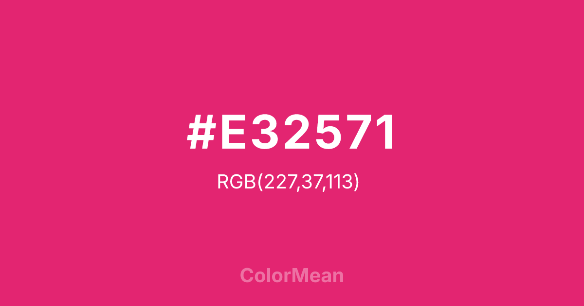 #E32571 color swatch