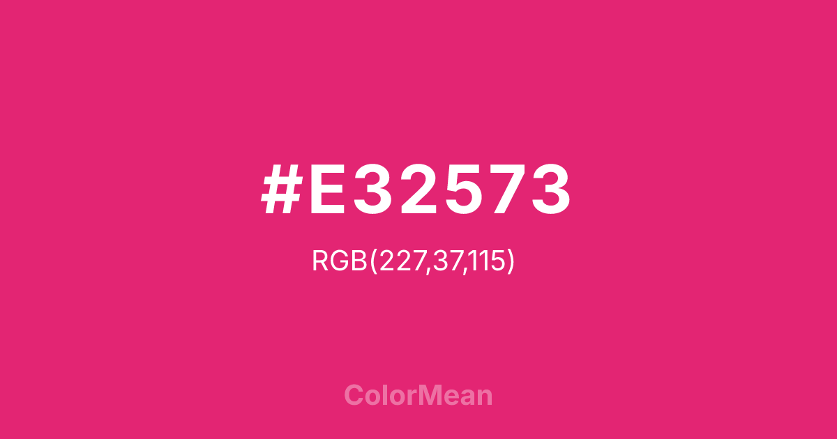 #E32573 color swatch