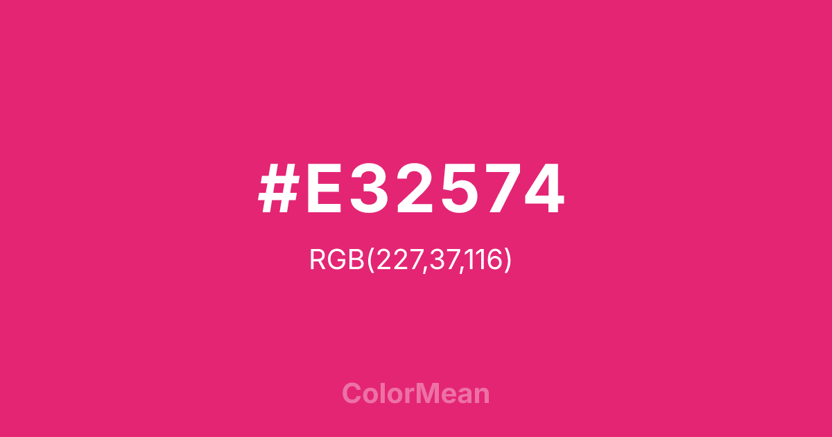 #E32574 color swatch