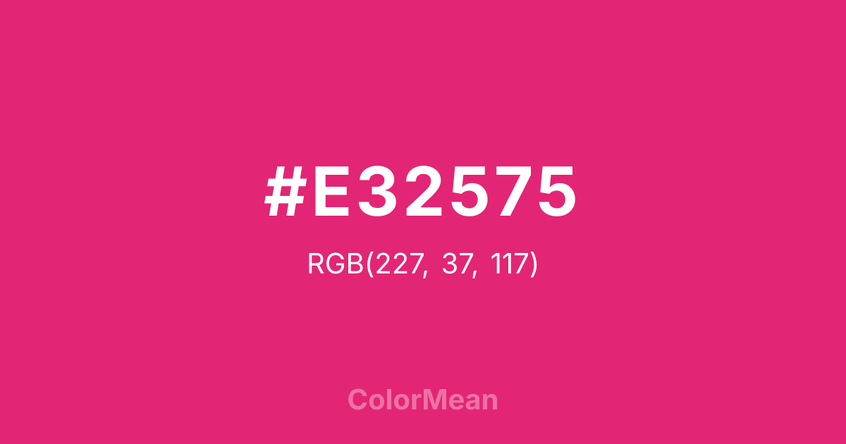 #E32575 color swatch
