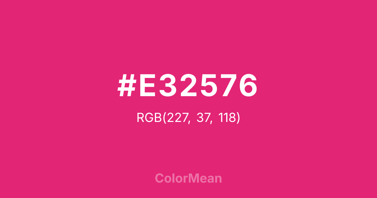 #E32576 color swatch