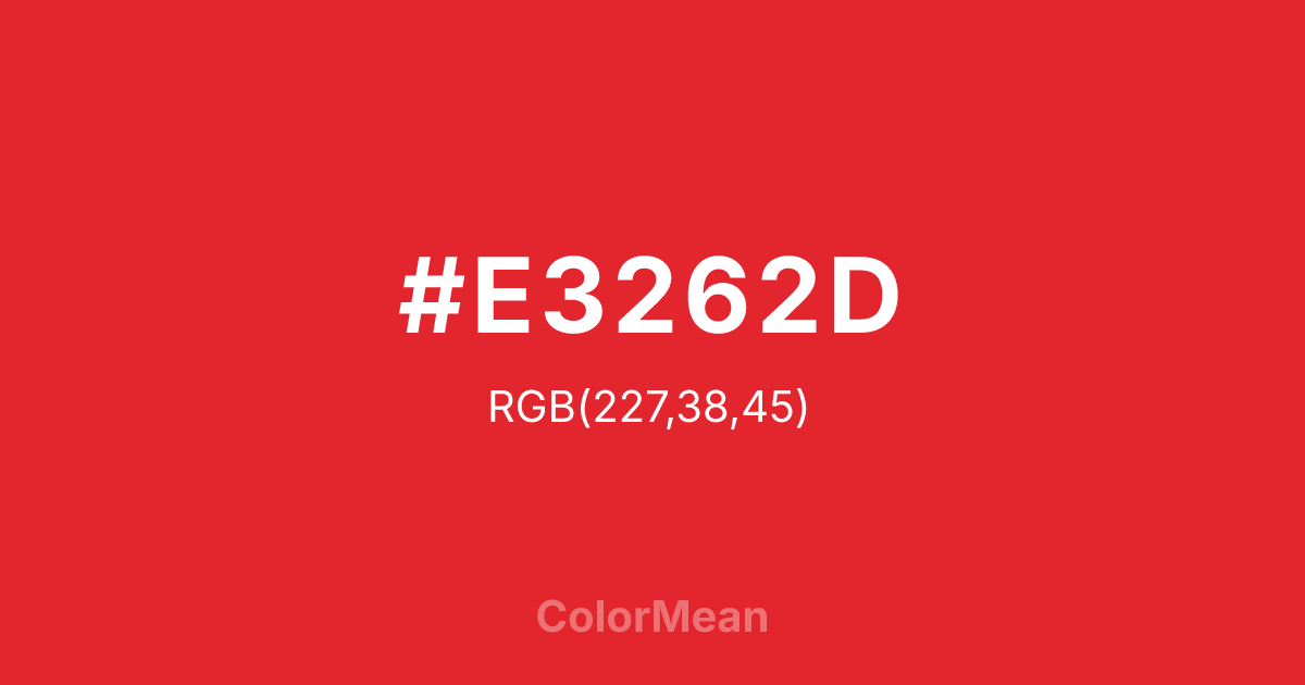 #E3262D color swatch