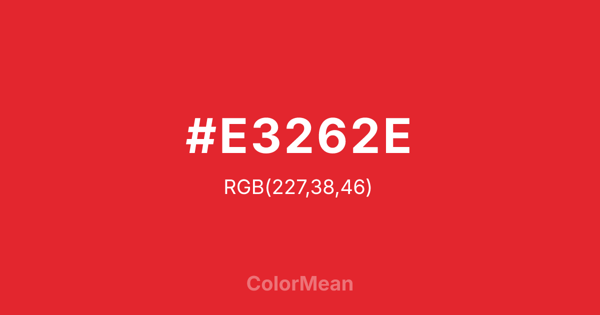 #E3262E color swatch