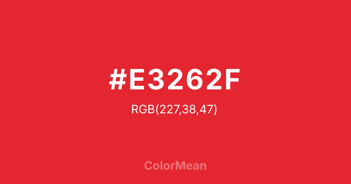 #E3262F color swatch
