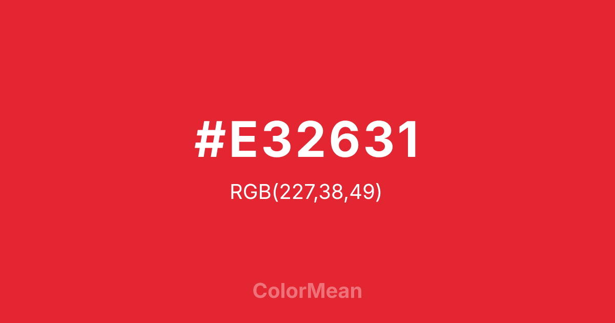 #E32631 color swatch
