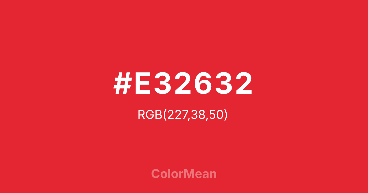 #E32632 color swatch