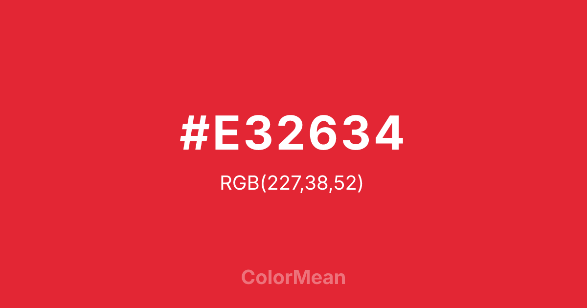 #E32634 color swatch