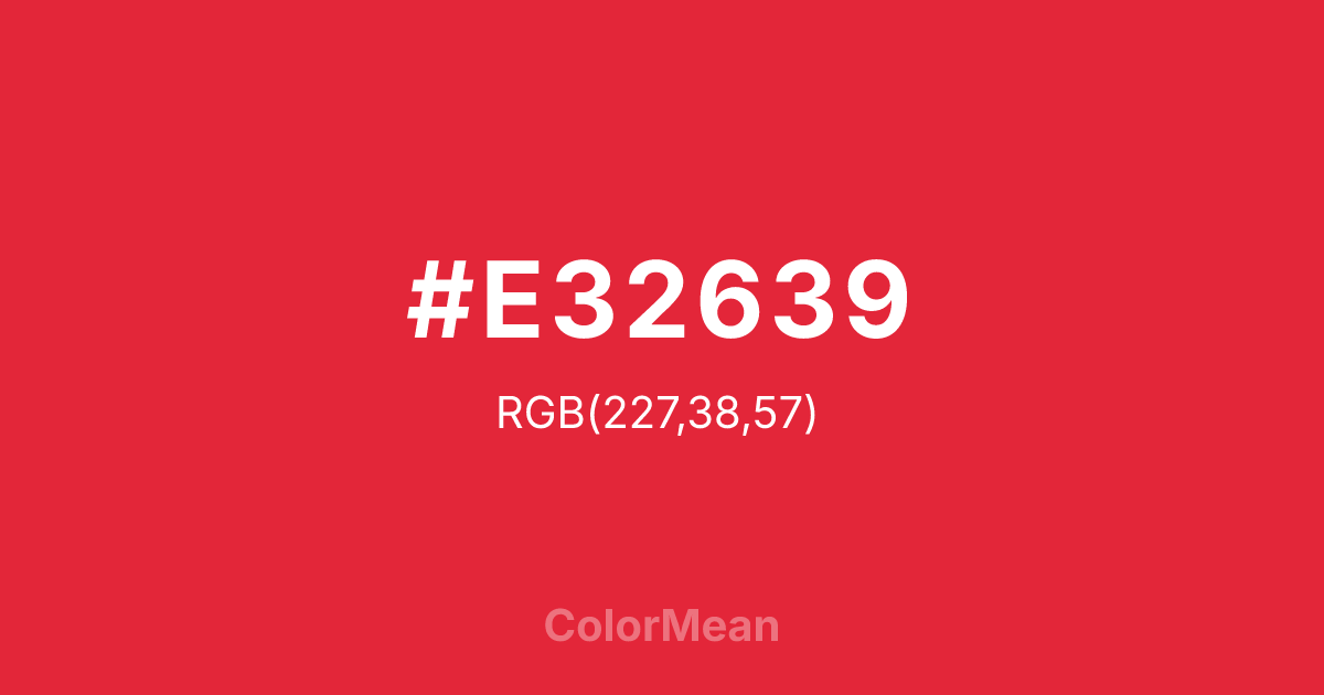 #E32639 color swatch