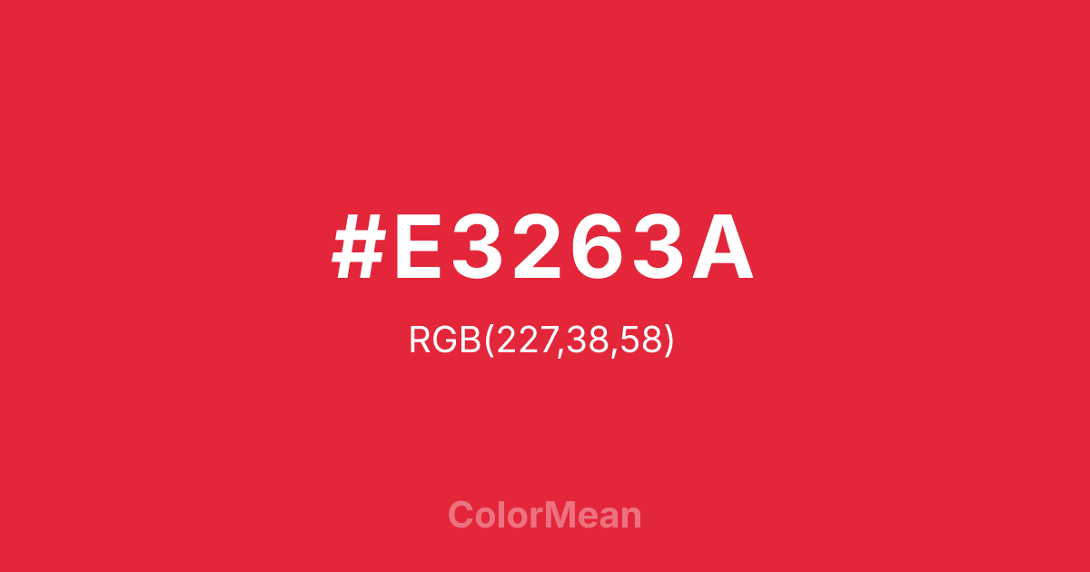 #E3263A color swatch