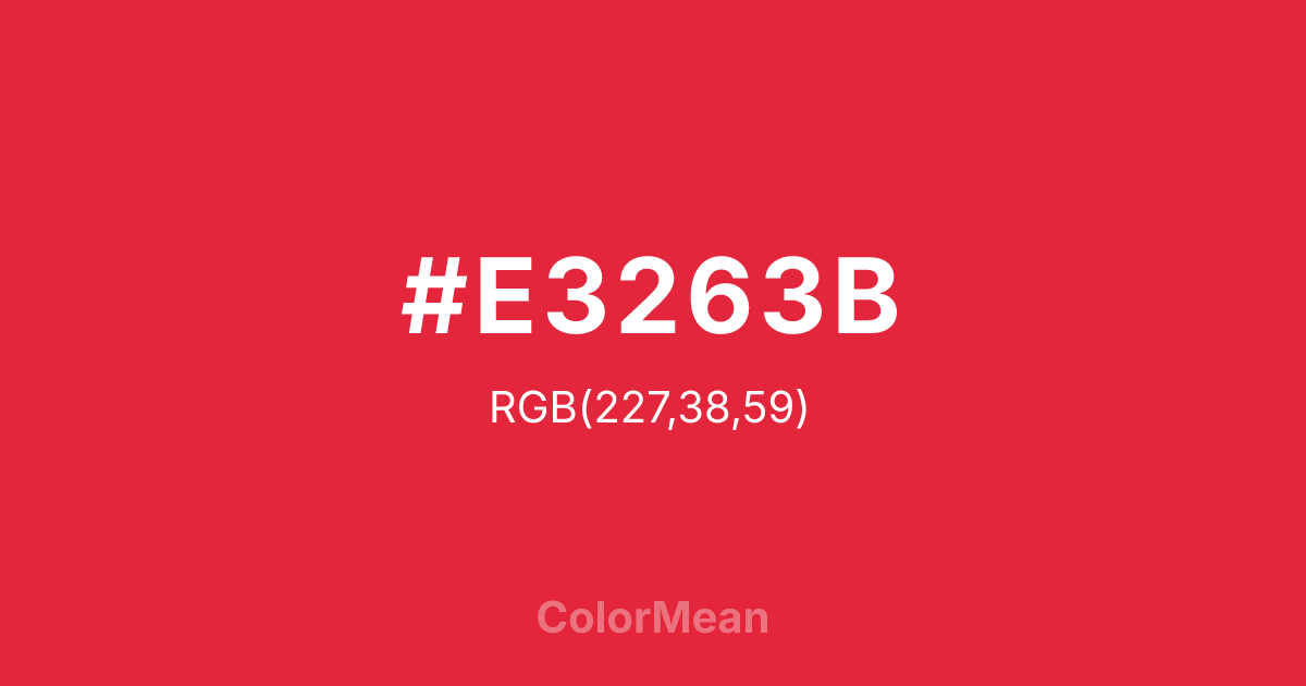 #E3263B color swatch
