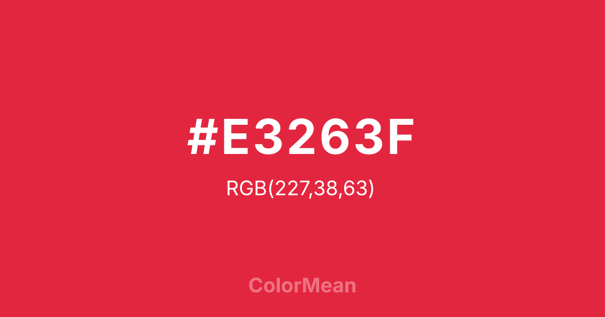 #E3263F color swatch
