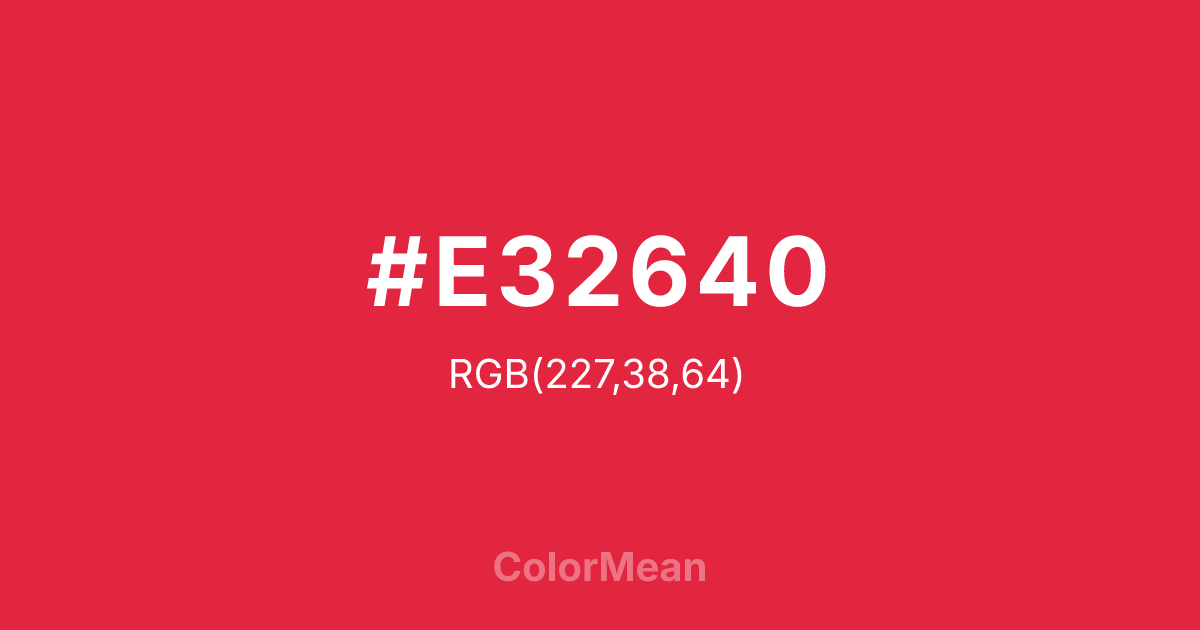 #E32640 color swatch