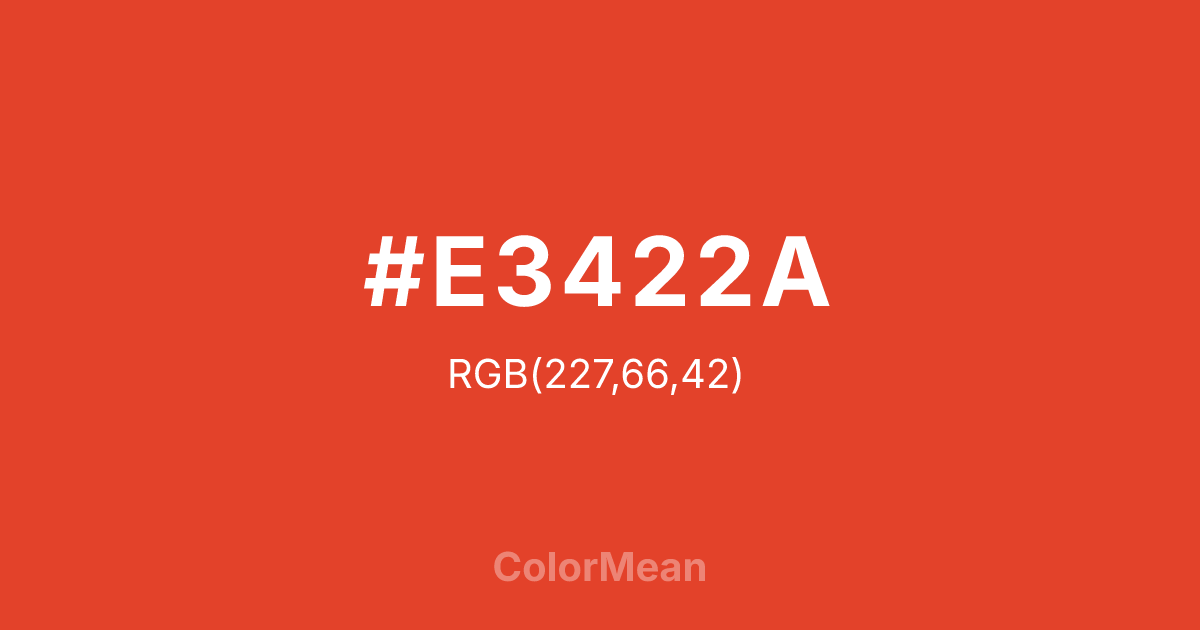 #E3422A color swatch