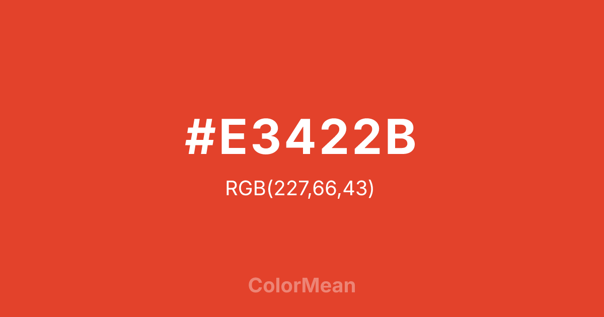 #E3422B color swatch
