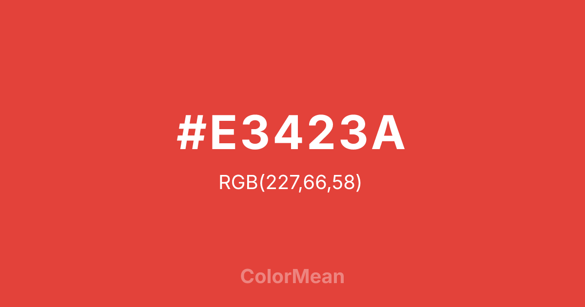 #E3423A color swatch