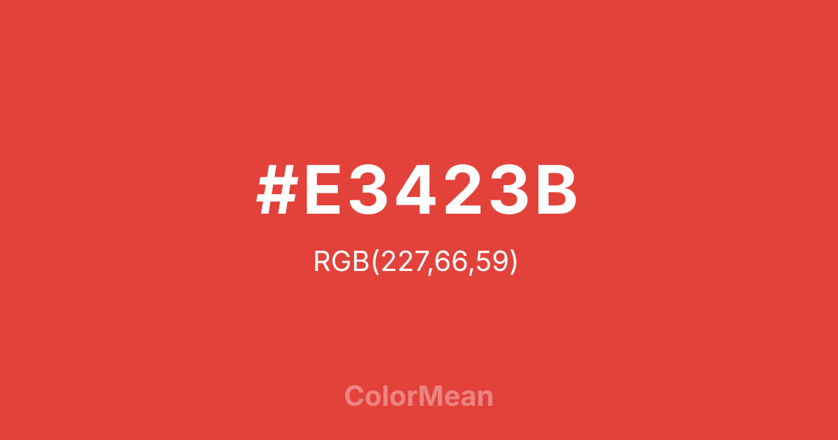 #E3423B color swatch