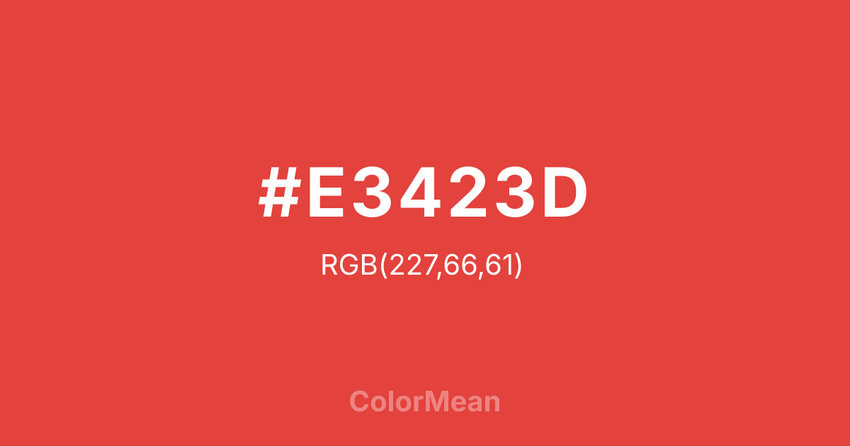 #E3423D color swatch