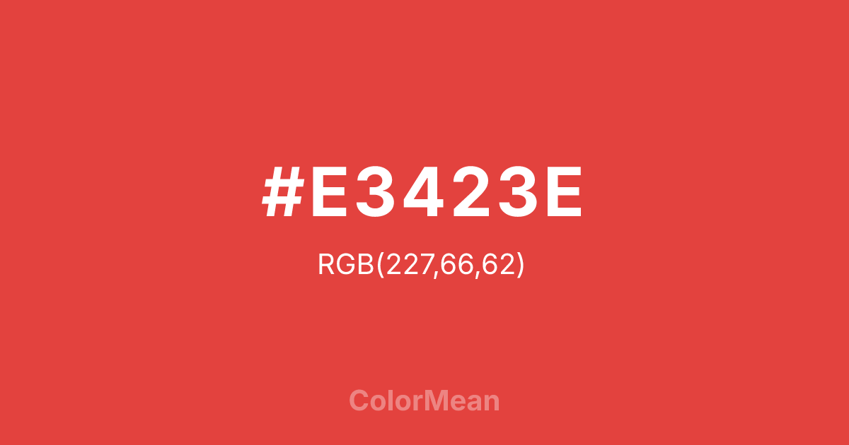 #E3423E color swatch